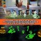 5 Pack Glow in The Dark Halloween Skeleton Yard Signs,Luminous Halloween Graveyard